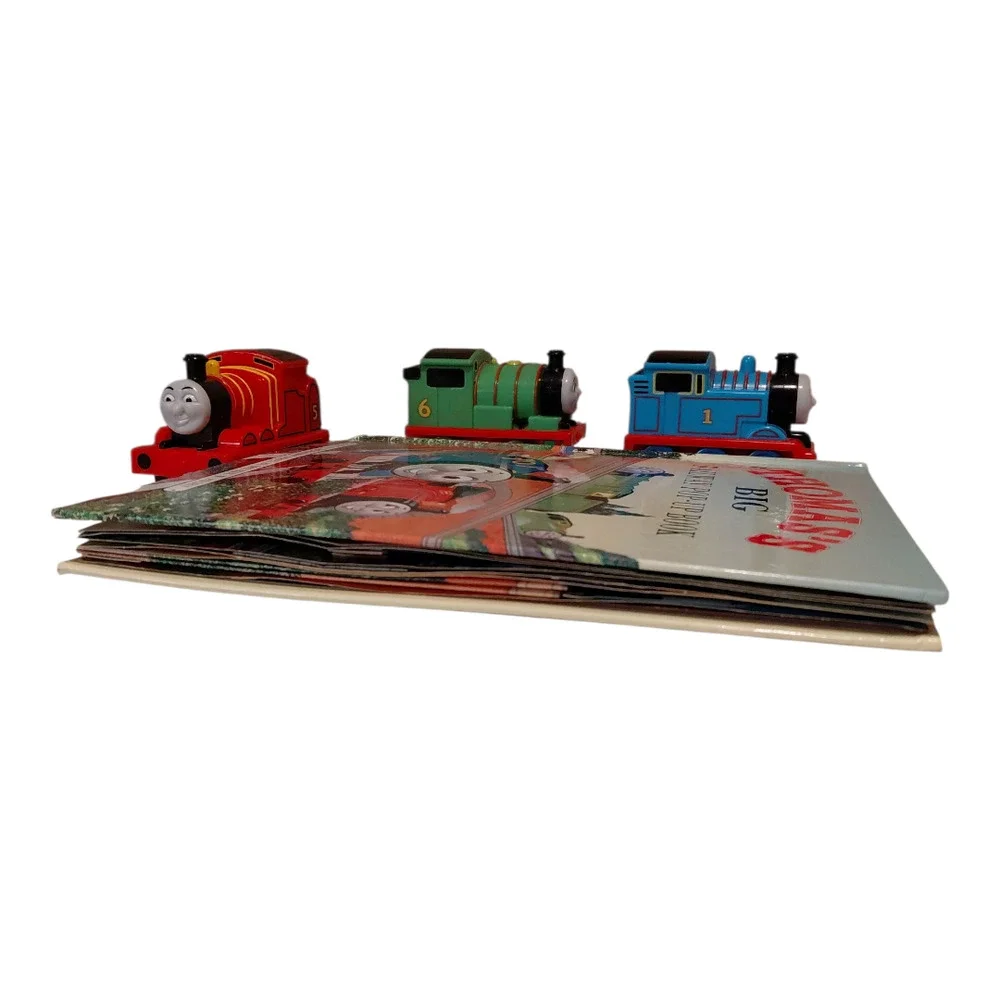 RARE Thomas & Friends Trains Pop Up Book Whistle Bundle